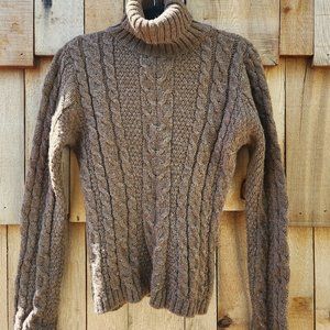 Paul James 100% wool turtleneck jumper/sweater size Medium